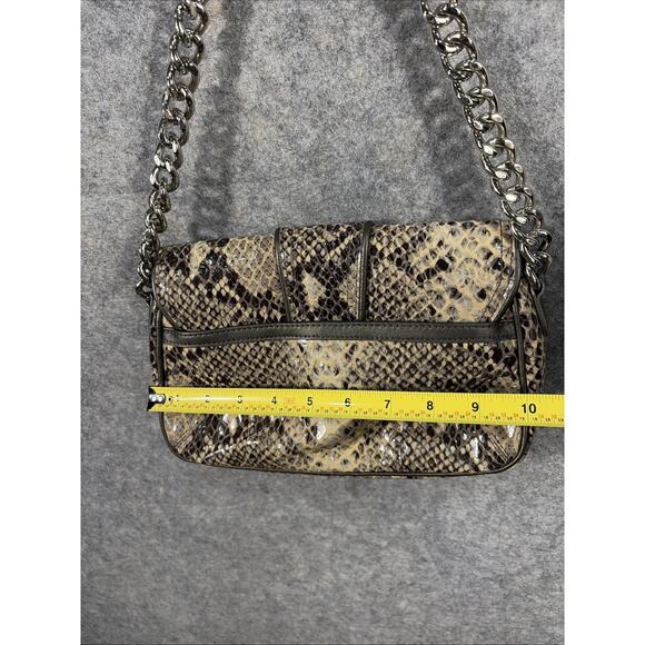 Brighton Women’s Snake Embossed Leather Handbag Single Shoulder Chain - Picture 6 of 14